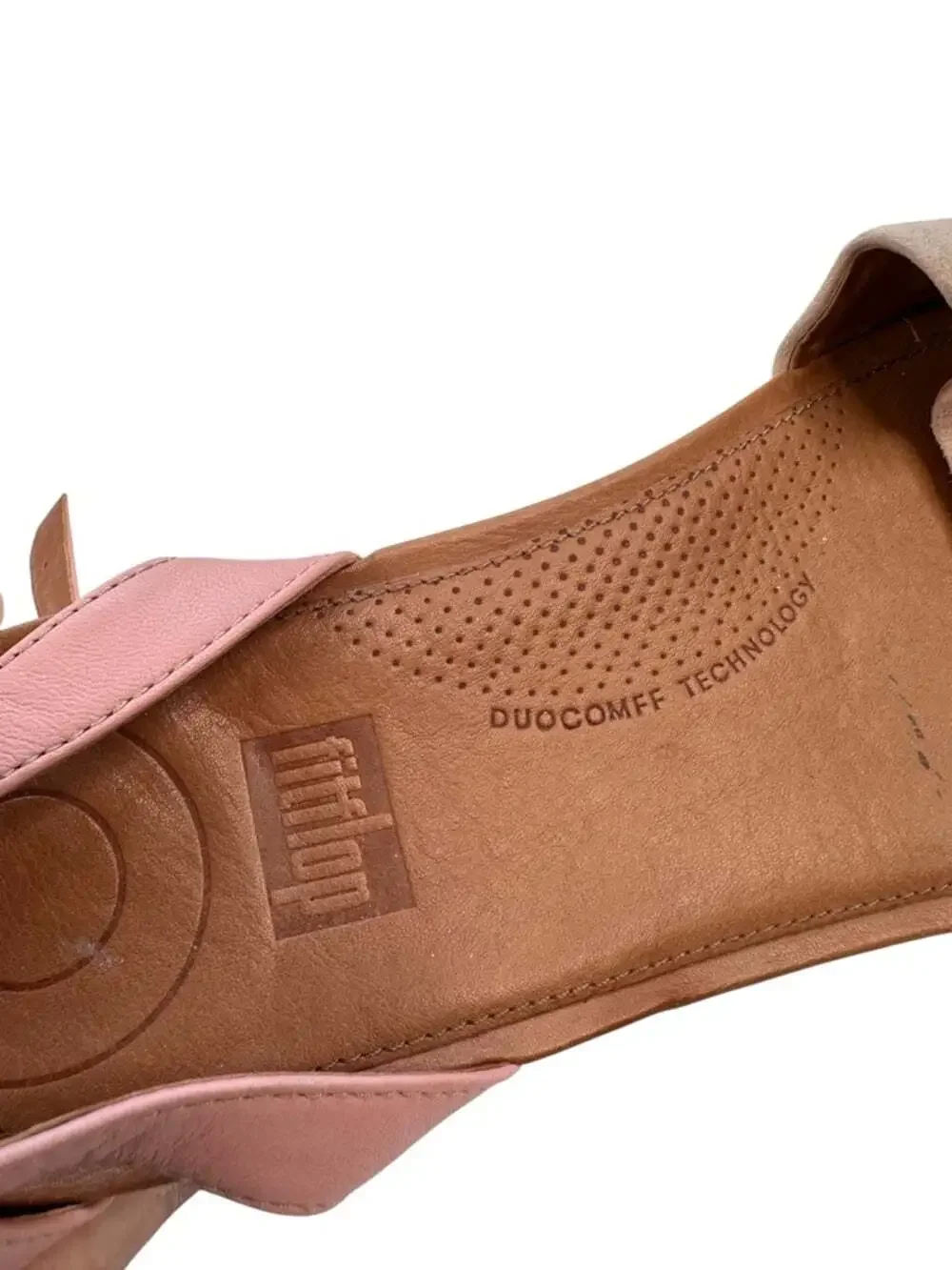 FitFlop Cova Closed Toe Suede Comfort Sandals Blush Pink Ankle Strap Womens 10